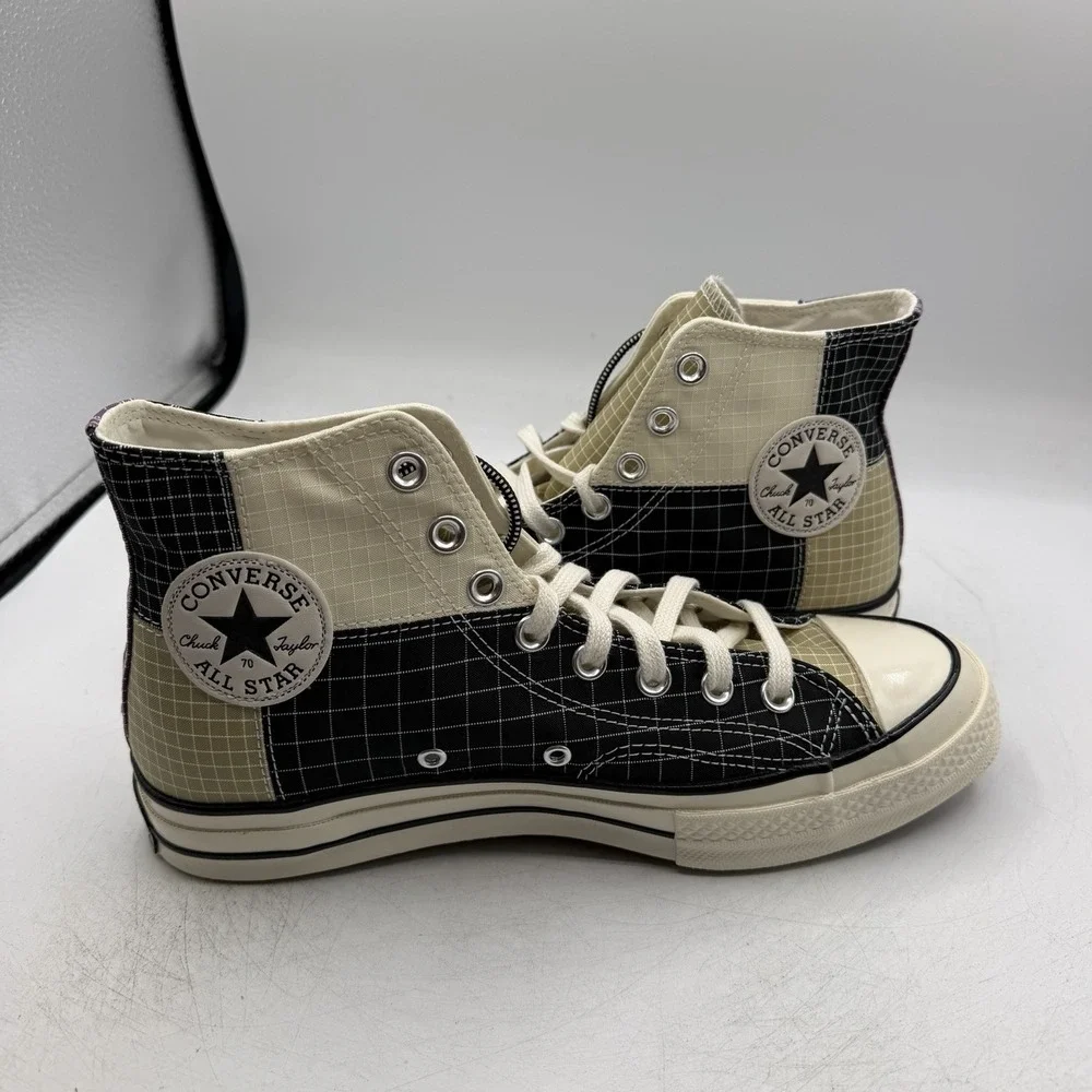 Converse Chuck 70 Hi Quad Ripstop Shoes Mens 8 Womens 10 Black/Oyster 166316C